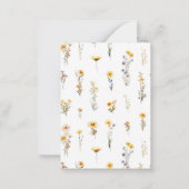 Wildblume des Gelben Hauses | Neue Zuhause-Adresse Mitteilungskarte (Rückseite)