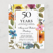 Wildblume des Haushalts 50 Jahre Einladung (Vorderseite)