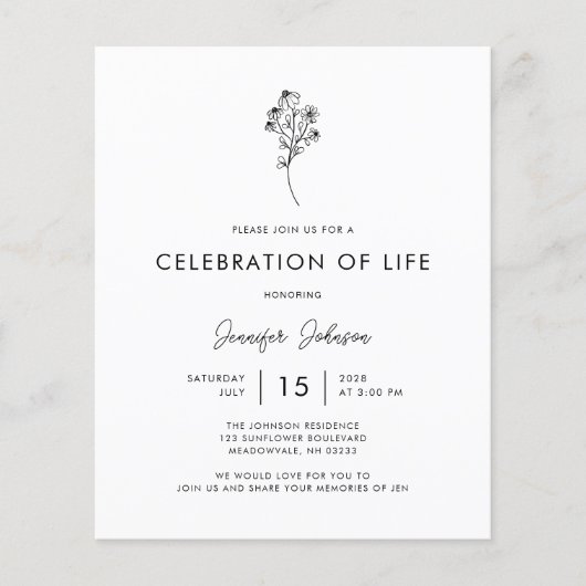 WILDBLUME des Haushalts - Einladung zum Leben Flyer (Vorne)