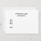 Wildblume des Lebens Einladung (Rückseite)