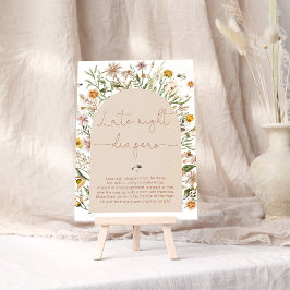 Wildblume des Wasserfarben Boho Spätnachtstaucher Poster