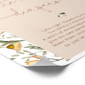 Wildblume des Wasserfarben Boho Spätnachtstaucher Poster (Ecke)