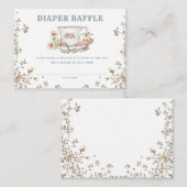 Wildblume Diaper Raffellenkarte Begleitkarte (Vorne/Hinten)