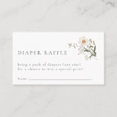 Wildblume Diaper Raffellenkarte Platzkarte (Vorderseite)