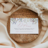 Wildblume Diaper Raffeln Beilage Anfrage Girl Pink Begleitkarte