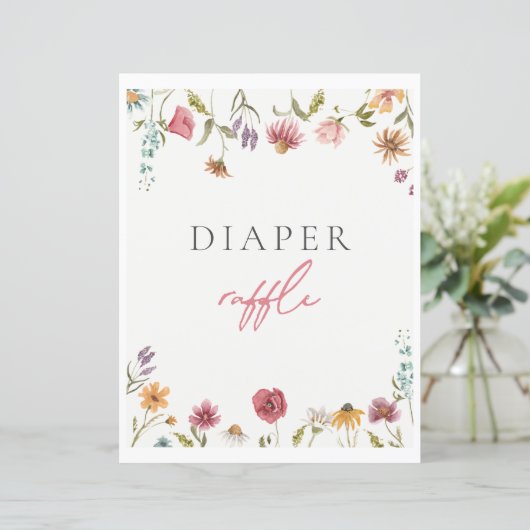 Wildblume Diaper Raffelzeichen (Stehend Vorderseite)