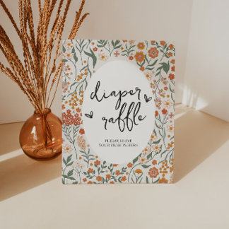 Wildblume Diaper Raffle Game Sockelschild