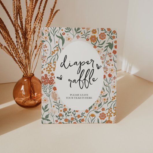 Wildblume Diaper Raffle Game Sockelschild