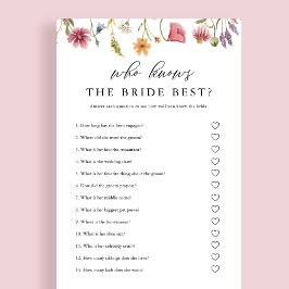 Wildblume, die das Bride Best Bridal Spiel kennt