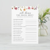 Wildblume, die die Beste Digitale kennt Einladung (Stehend Vorderseite)