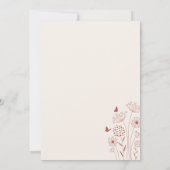 Wildblume, die er mir schmetterndes Brautparty gib Einladung (Rückseite)