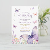 Wildblume, die er mir schmetterndes Brautparty gib Einladung (Stehend Vorderseite)