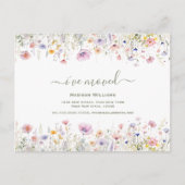 Wildblume, die ich bewegt habe | Ankündigung Postkarte (Vorderseite)