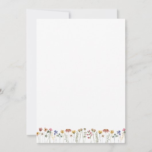 Wildblume, die Mama Baby Shower Game Card kennt Einladung (Rückseite)