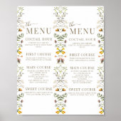 Wildblume-Dinner-Menü Sofortdownload Poster (Vorne)