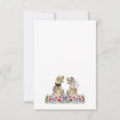Wildblume Dinosaur Wedding Reply RSVP Karte (Rückseite)