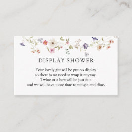 Wildblume-Display-Duschekarte Begleitkarte