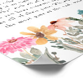 Wildblume "Don't Say Baby" Baby Shower Game Poster (Ecke)