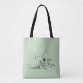 Wildblume Doodle Tasche (Vorderseite)
