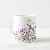 Wildblume Doodle Tasse (Vorderseite Links)