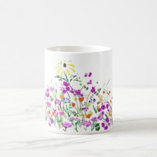 Wildblume Doodle Tasse