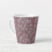 Wildblume Doodles Muster Latte Tasse (Linke Ecke)