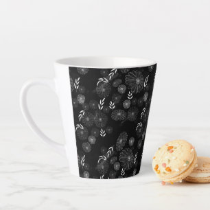Wildblume Doodles Muster Latte Tasse