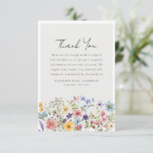 Wildblume Dragonfly Beileid Beerdigung Dankeskarte (Stehend Vorderseite)