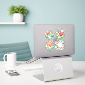Wildblume Dream: Großer Vinyl-Aufkleber mit maßges Aufkleber (Laptop auf Schreibtisch)