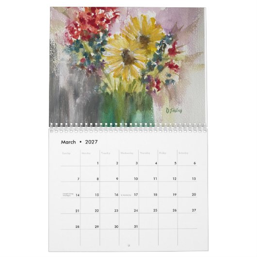 Wildblume Dreams Calendar 2025 Kalender (Mär 2027)