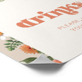 Wildblume Drinks Unterschreiben Poster (Ecke)