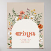 Wildblume Drinks Unterschreiben Poster (Vorne)