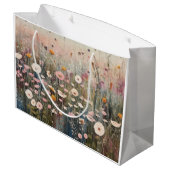 Wildblume drucken Geschenktafeln mit mehreren Größ Große Geschenktüte (Rückseite Schrägansicht)