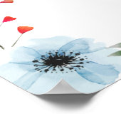 Wildblume Dusche Begrüßungszeichen Poster (Ecke)