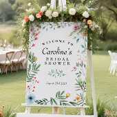 Wildblume Dusche Begrüßungszeichen Poster