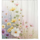 Wildblume Dusche Vorhang botanisches Badezimmer De (Vorderseite)
