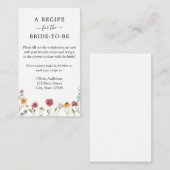 Wildblume-Duschrei-Rezept-Abschlusskarte Begleitkarte (Vorne/Hinten)