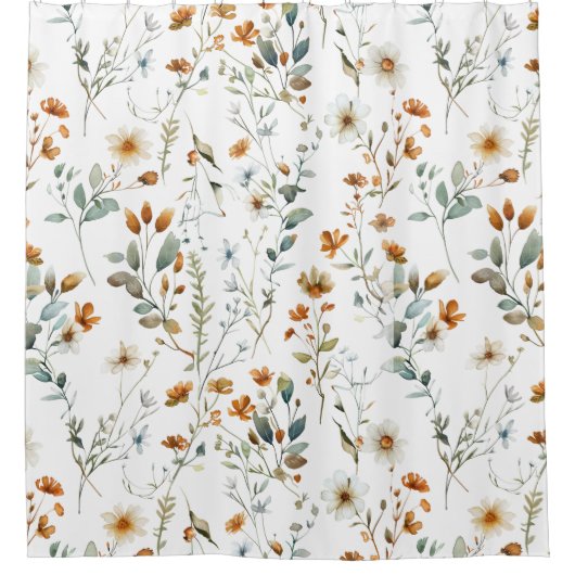 Wildblume Duschvorhang (Vorderseite)