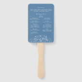 Wildblume Dusty Blue Botanical Floral Program Fächer (Rückseite)