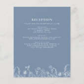 Wildblume Dusty Blue Botanical Wedding Einladung Flyer (Hinten)