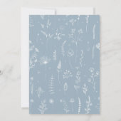 Wildblume Dusty Blue Wedding Einladung (Rückseite)