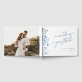Wildblume Dusty Blue Wedding Gästebuch (Voll)
