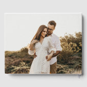 Wildblume Dusty Blue Wedding Gästebuch (Rückseite)