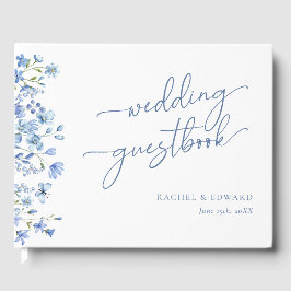 Wildblume Dusty Blue Wedding Gästebuch