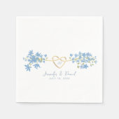Wildblume Dusty Blue Wedding Napkins Serviette (Vorderseite)