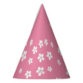 Wildblume Dusty Pink Niedlich Baby Girl Geburtstag Partyhütchen (Links)