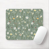 Wildblume Dusty Sage Blumengrün Mousepad (Mit Mouse)