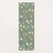 Wildblume Dusty Sage Blumengrün Yogamatte (Vorderseite)