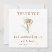 Wildblume Edelweiss Dankeskarte (Vorderseite)