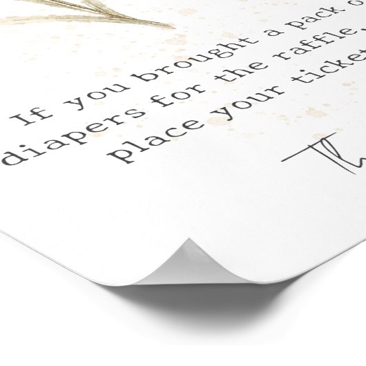 Wildblume Edelweiss Diaper Poster (Ecke)